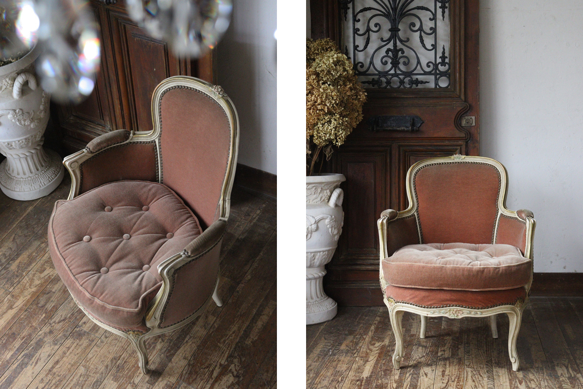 E57-2 フランスアンティーク ルイ15世様式サロンチェア 椅子
